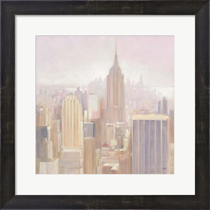 Framed Manhattan in the Mist Print