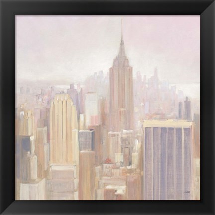 Framed Manhattan in the Mist Print