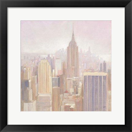 Framed Manhattan in the Mist Print