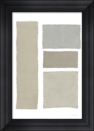 Framed Painted Weaving III on White v2 Print
