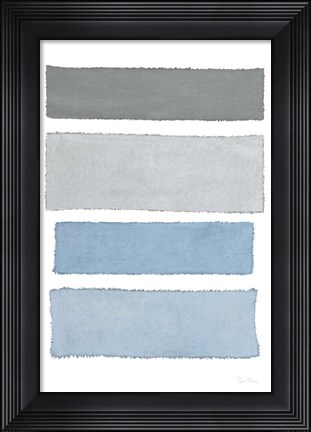 Framed Painted Weaving I on White v2 Print