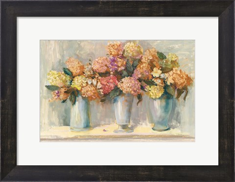Framed Fall Hydrangea Bouquets Print