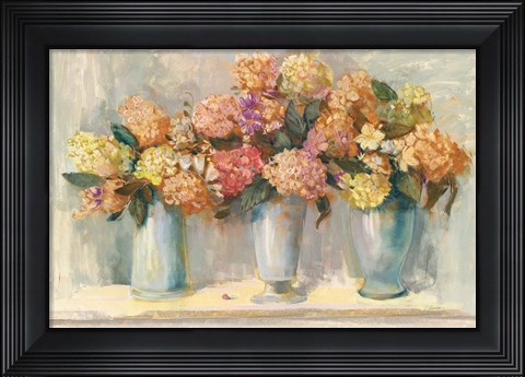 Framed Fall Hydrangea Bouquets Print