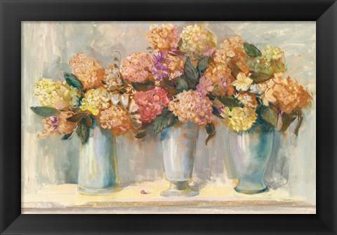 Framed Fall Hydrangea Bouquets Print