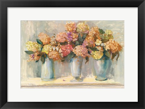 Framed Fall Hydrangea Bouquets Print