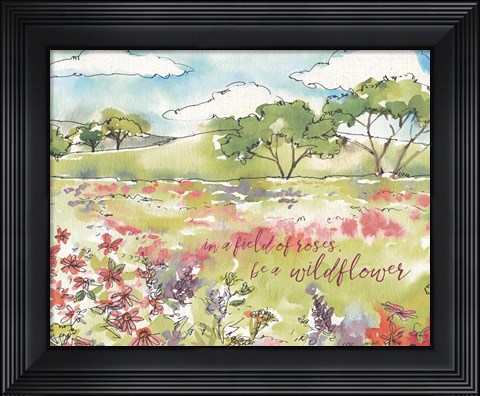 Framed Simply Petals VIII Warm Crop Print
