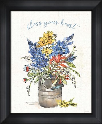 Framed Texas Bluebonnet I Print