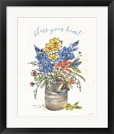 Framed Texas Bluebonnet I Print