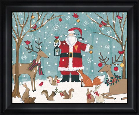 Framed Woodland Christmas VI Print