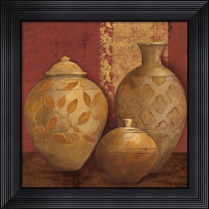 Framed Aegean Vessels on Spice Crop Print