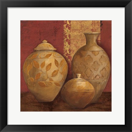 Framed Aegean Vessels on Spice Crop Print