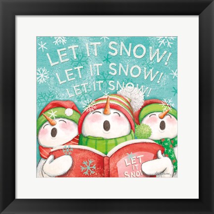Framed Let it Snow VIII Print