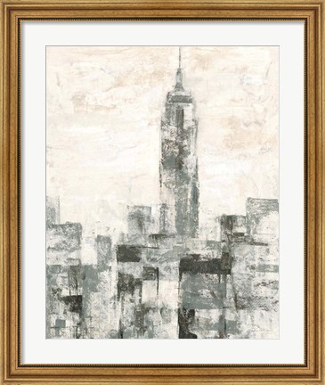 Framed Manhattan Neutral II Crop Print