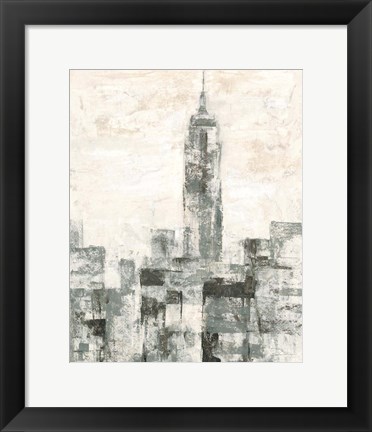 Framed Manhattan Neutral II Crop Print