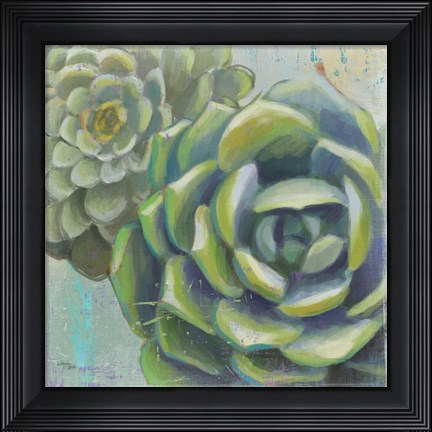 Framed Succulents II Crop Print