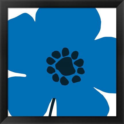 Framed Pop Art Floral I Print