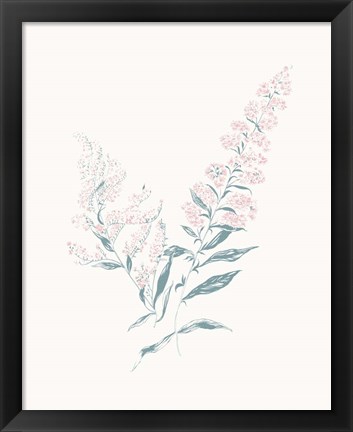 Framed Flowers on White I Contemporary Print
