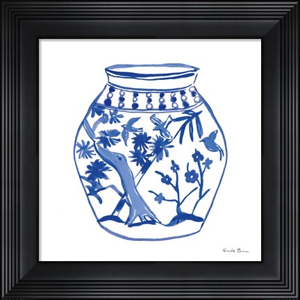 Framed Chinoiserie VII Print