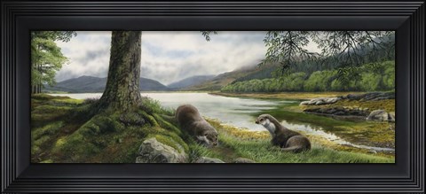 Framed Otters Print
