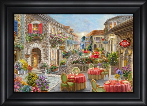 Framed Fiori Caffes Print