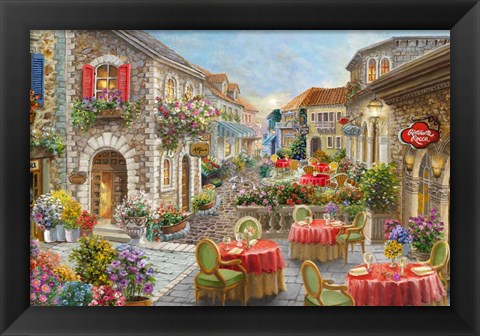 Framed Fiori Caffes Print