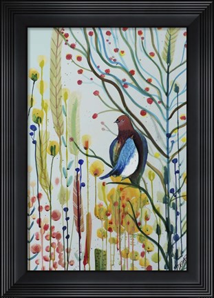 Framed Sous Les Branches Print