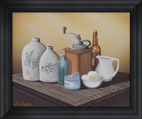 Framed Grandma&#39;s Jars Print