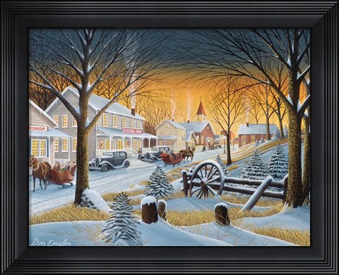 Framed Saturday Night Downtown Print