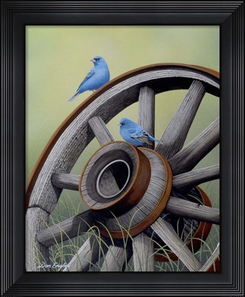 Framed Simply Blue Print