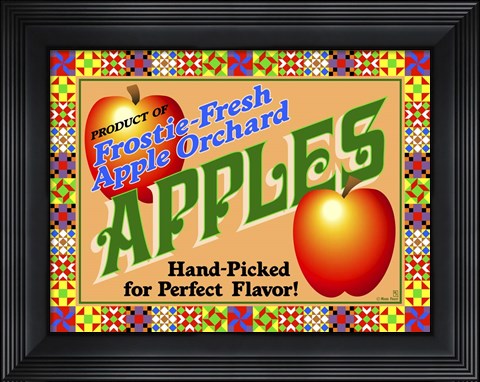 Framed Apple Crate Label Print