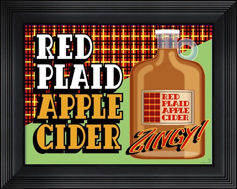 Framed Apple Cider Crate Label Print