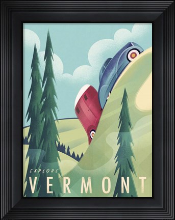 Framed Vermont Camping Print