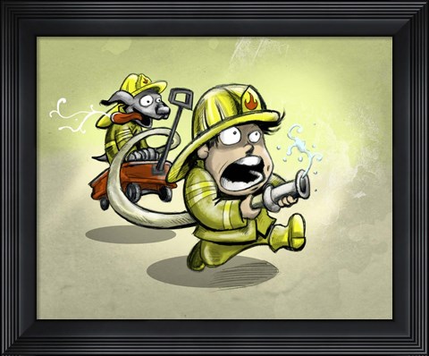 Framed Fire Print