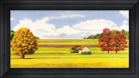 Framed Pianure Serene (detail) Print