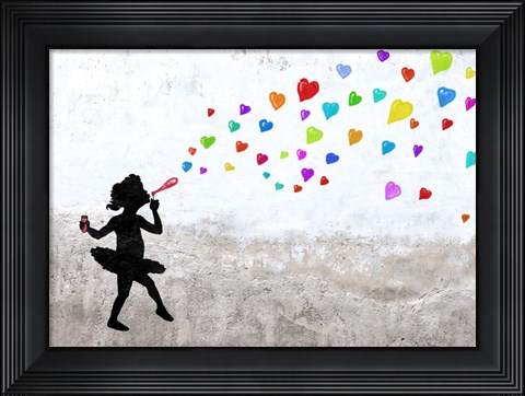 Framed Love Bubbles Print