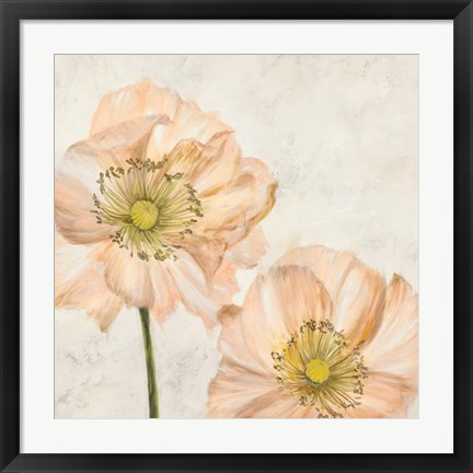 Framed Poppies in Pink I Print