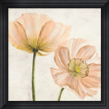 Framed Poppies in Pink II Print