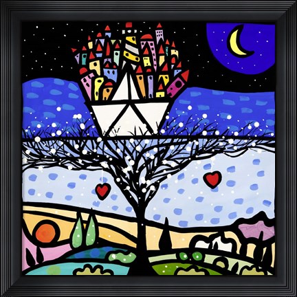 Framed Ancorati al Cuore Print