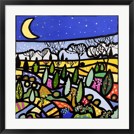 Framed Lucciole a Primavera Print