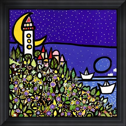 Framed La Sentinella del Mare Print