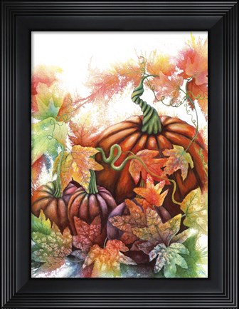 Framed Autumn Pumpkins Print