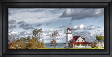 Framed Autumn Lakeside Getaway Print