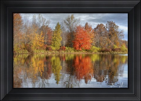 Framed Colors On The Lake Print