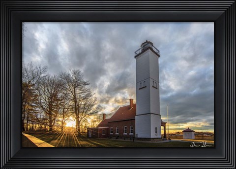 Framed Presque Isle Lighthouse Print