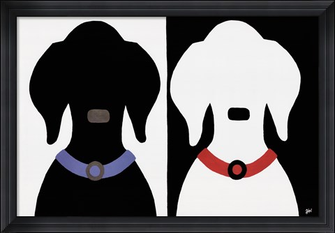 Framed Black And White Double Header Print