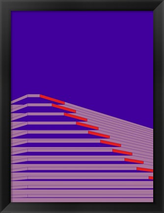 Framed Ultraviolet Pagoda Print