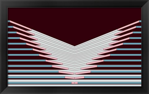 Framed Urban Wave Pink Print