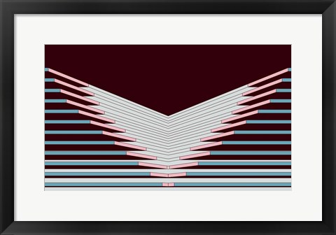 Framed Urban Wave Pink Print
