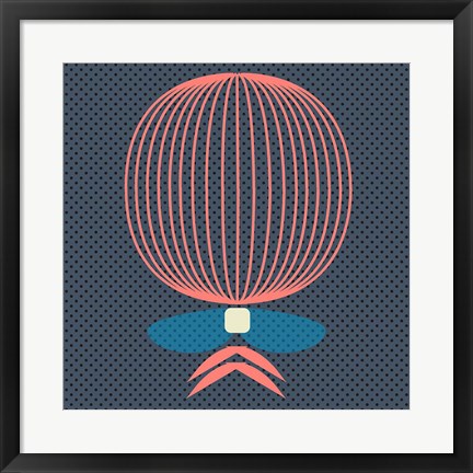 Framed Rocket Balloon Print