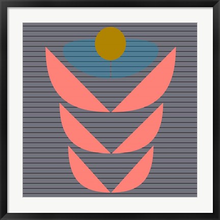 Framed Pinky Leafy Print